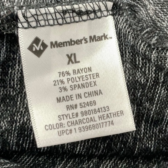 Member’s Mark ladies soft heather crew neck top, size XL - Picture 5 of 6